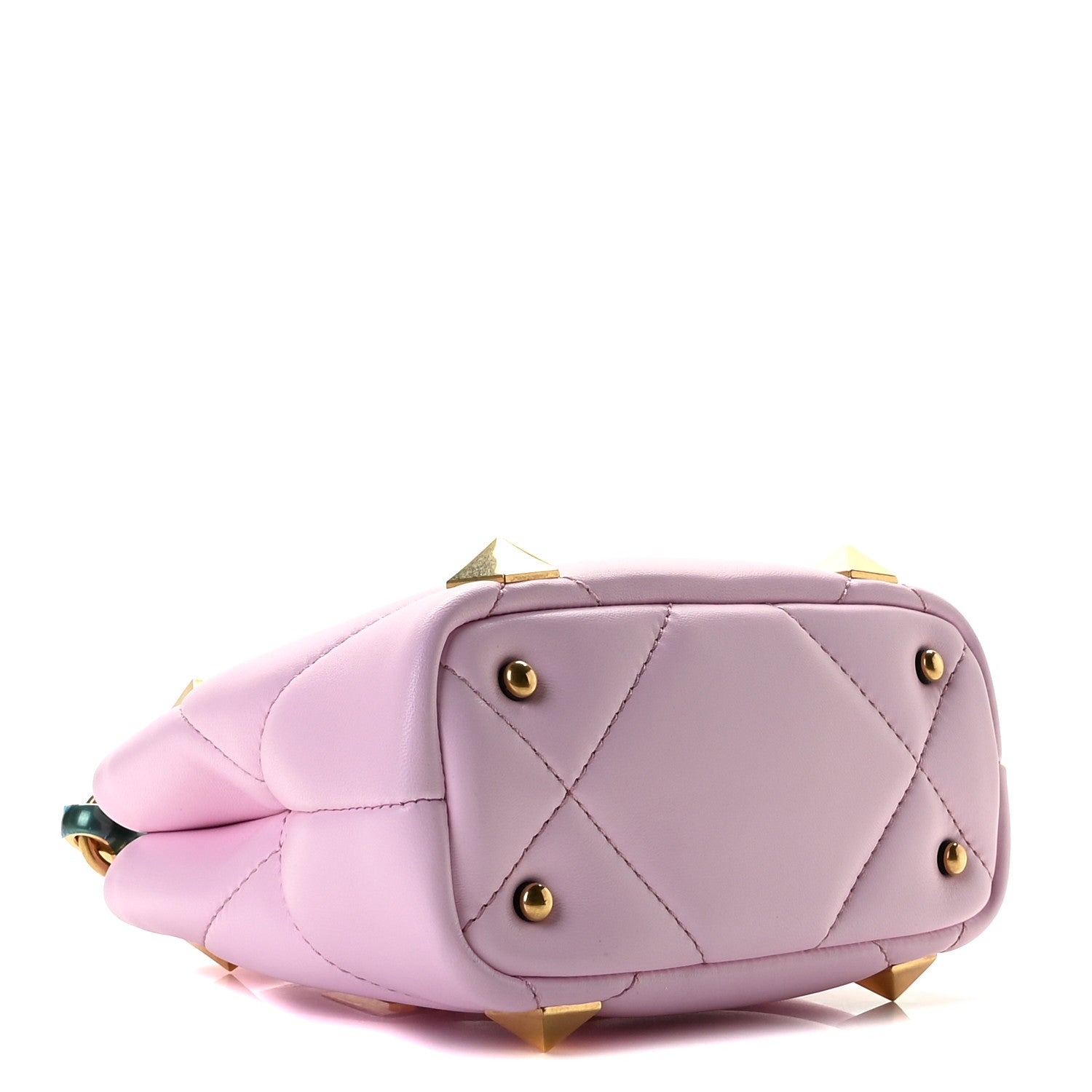 Valentino Garavani Nappa Mini Roman Stud The Handle Bag Pink Borealis 5 of 11