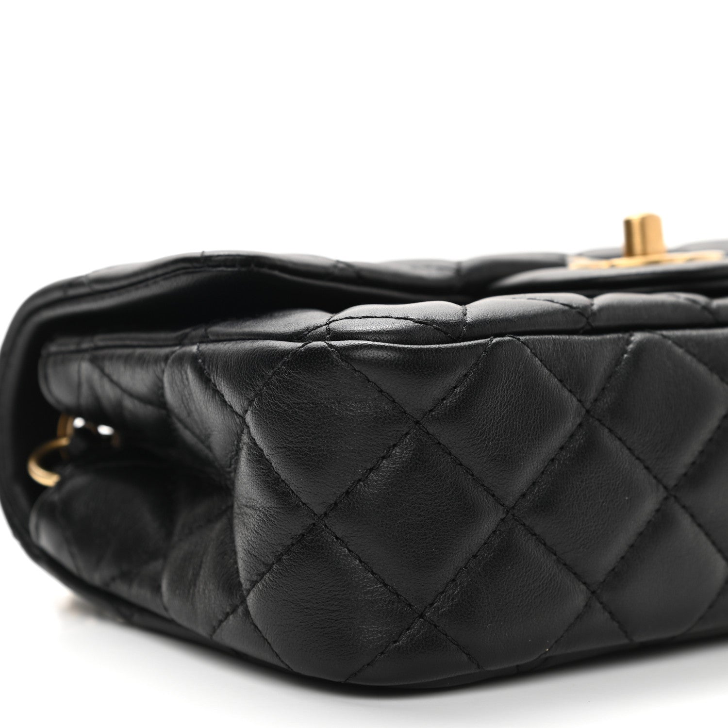Chanel Lambskin Quilted Mini Rectangular Pearl Crush Flap Black 10 of 13