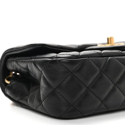 Chanel Lambskin Quilted Mini Rectangular Pearl Crush Flap Black 10 of 13
