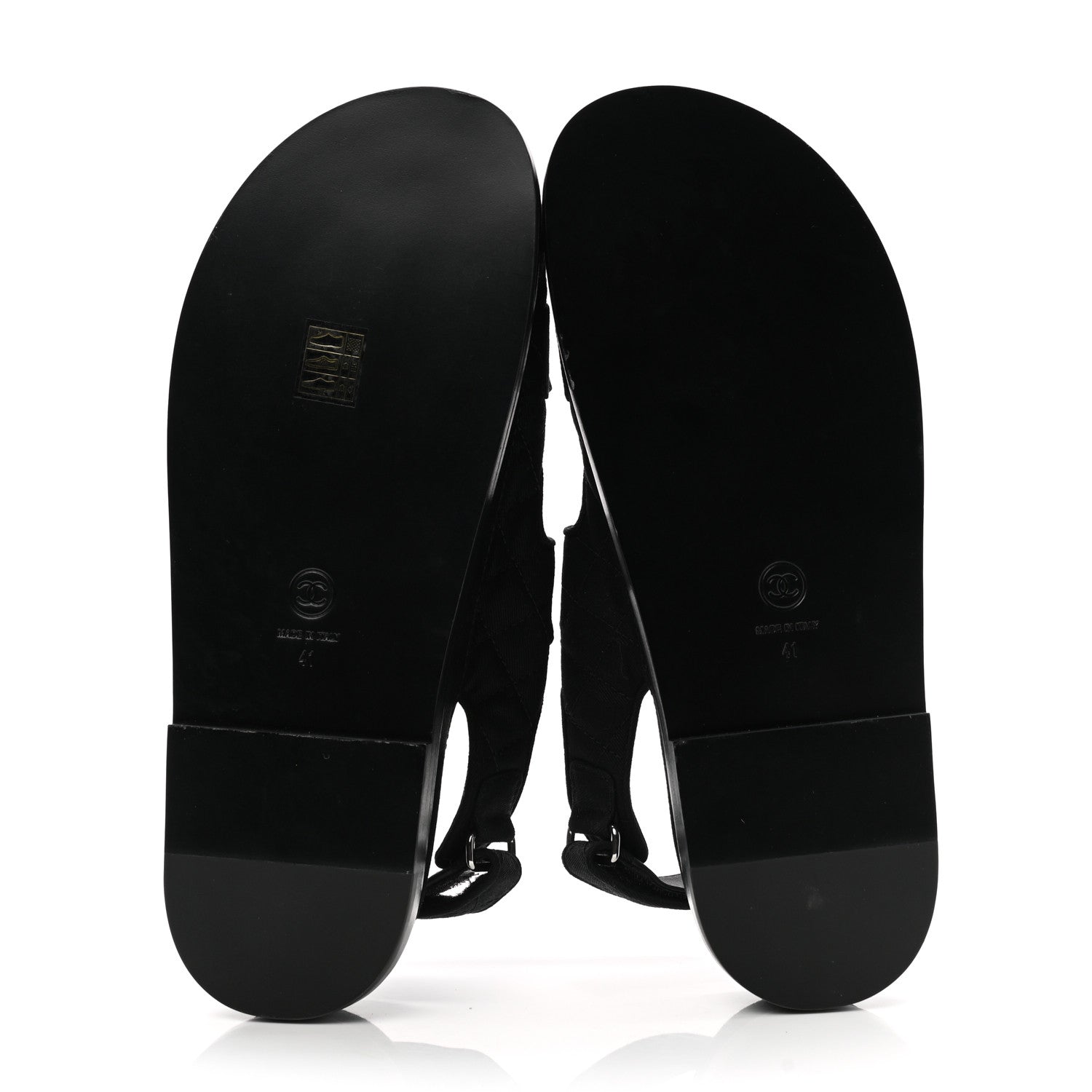 Chanel Mixed Fibers Velcro Dad Sandals 41 Black 5 of 9