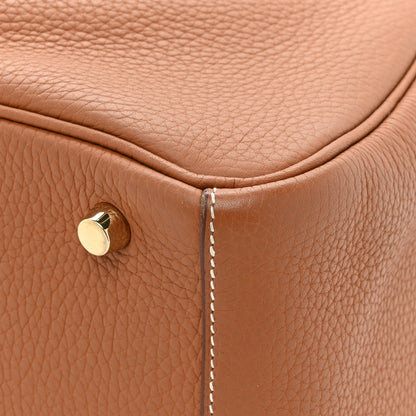 Hermes Taurillon Clemence Lindy 30 Gold 13 of 16