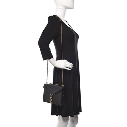 Saint Laurent Grain De Poudre Monogram Marceau Crossbody Bag Black 2 of 10