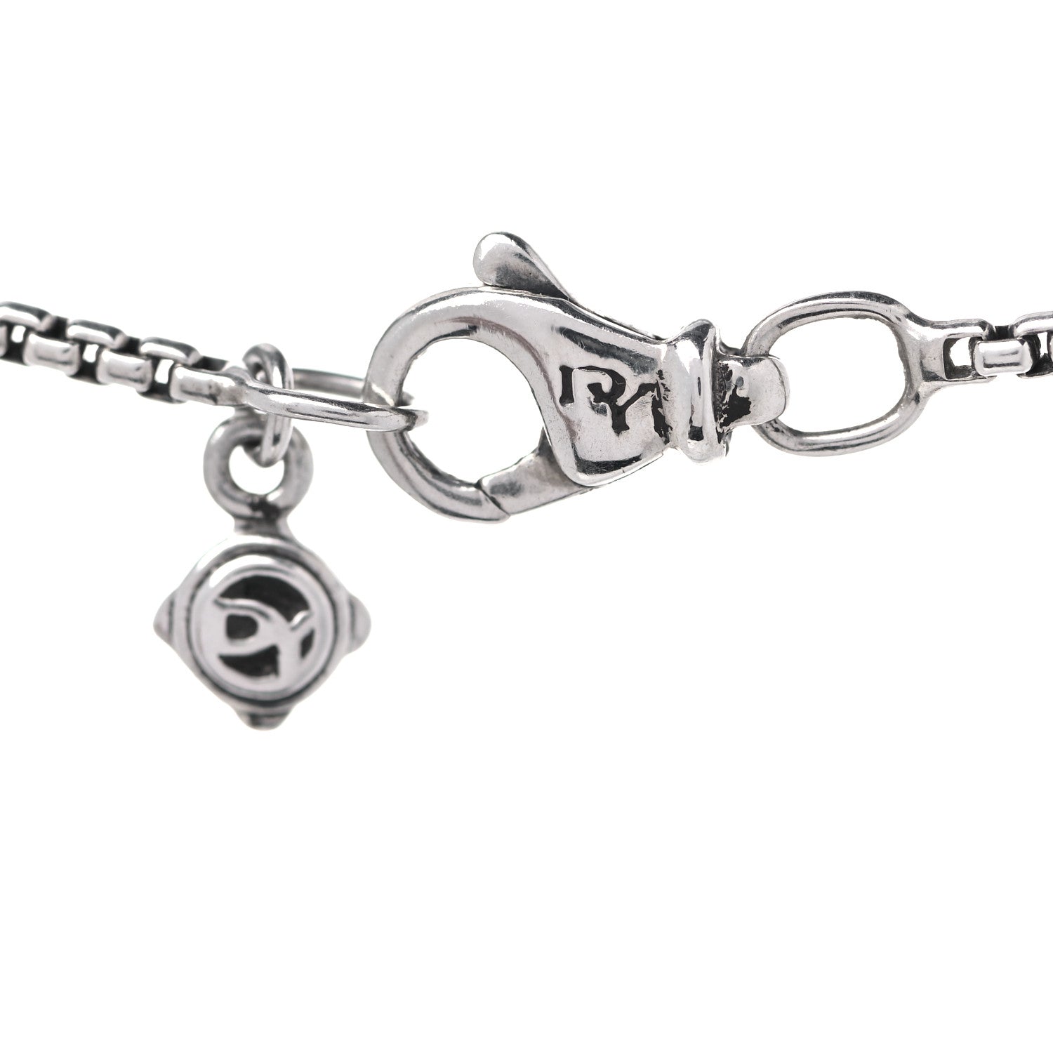 David Yurman Sterling Silver Diamond Mobile Circle Pendant Necklace 4 of 4