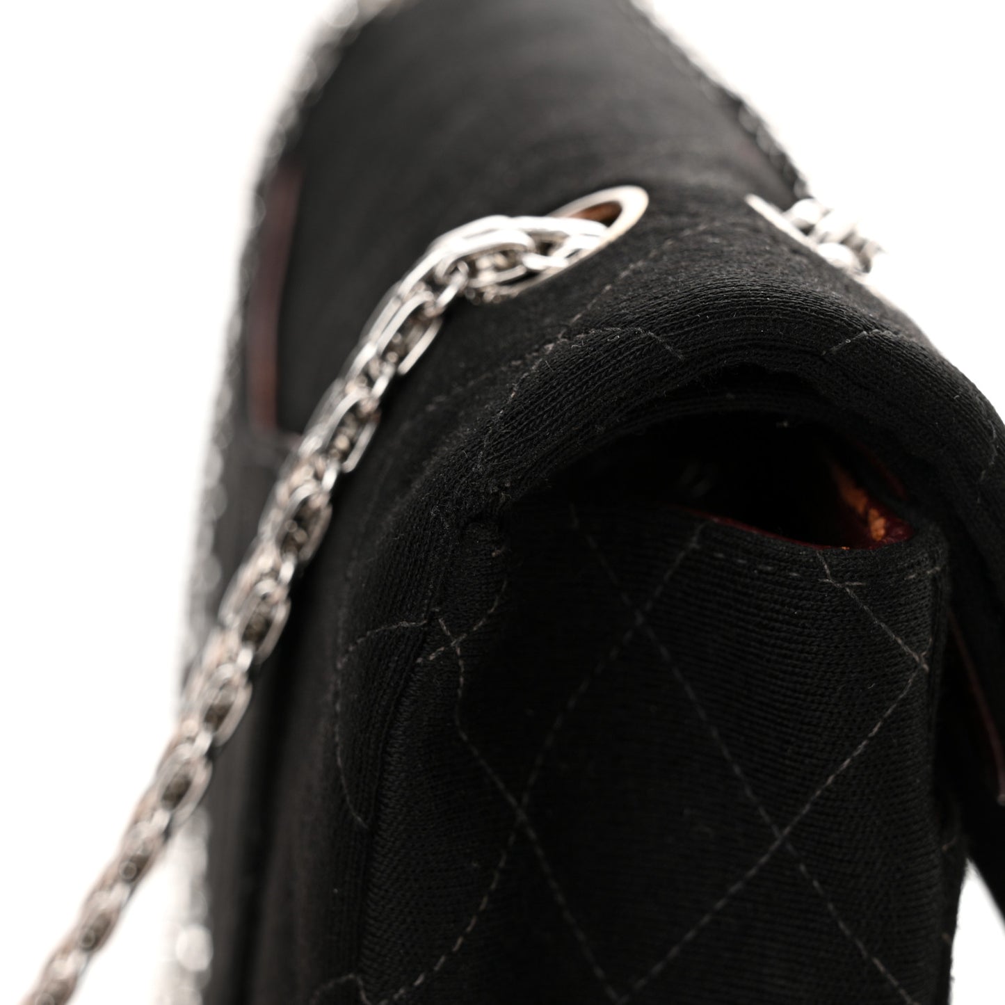 Jersey Quilted Medium Double Flap Black