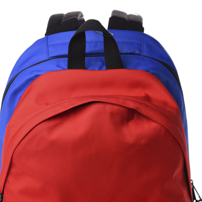 Balenciaga Nylon Logo Embroidered Double Pack Backpack Red Blue 9 of 10