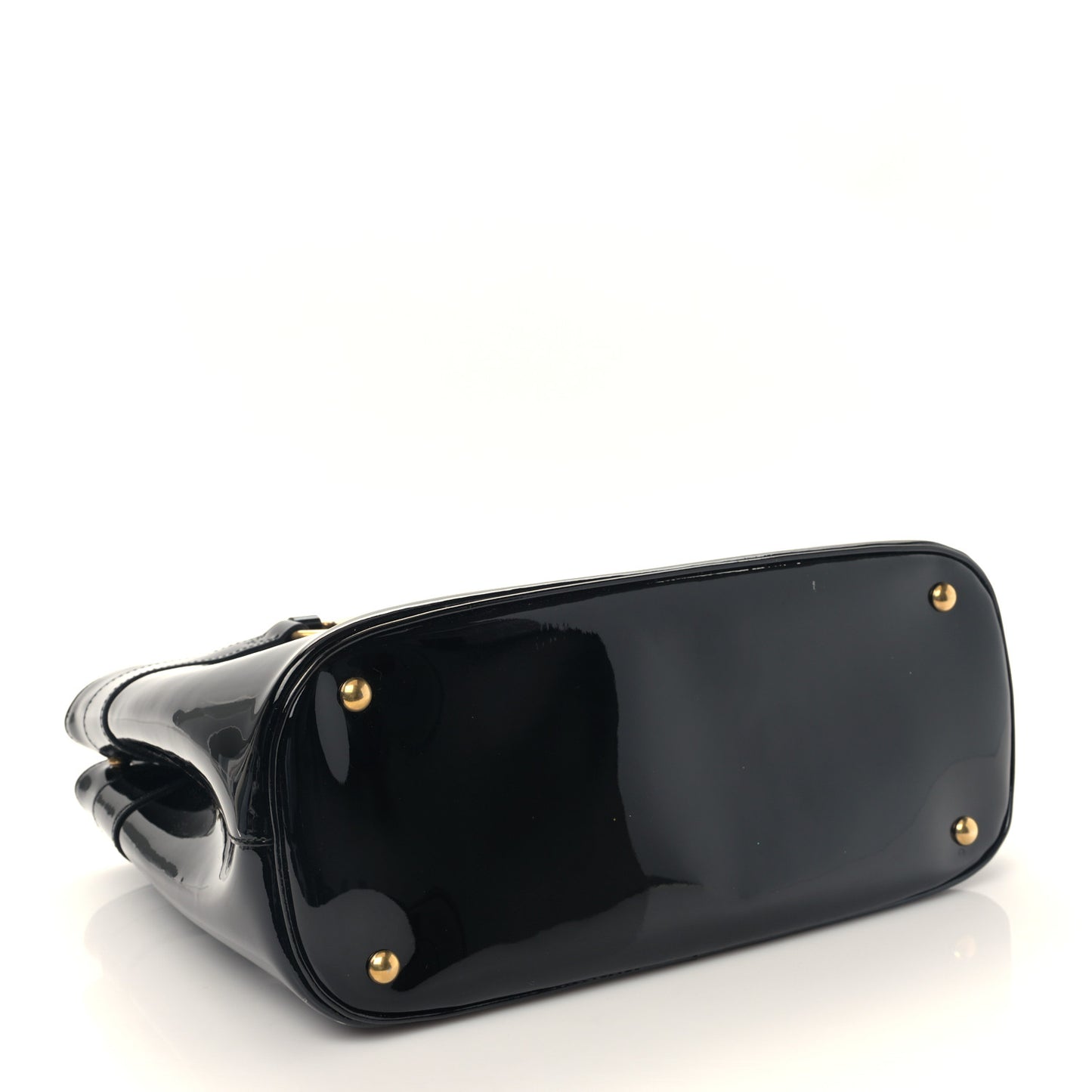 Patent Medium Bright Bit Top Handle Tote Black