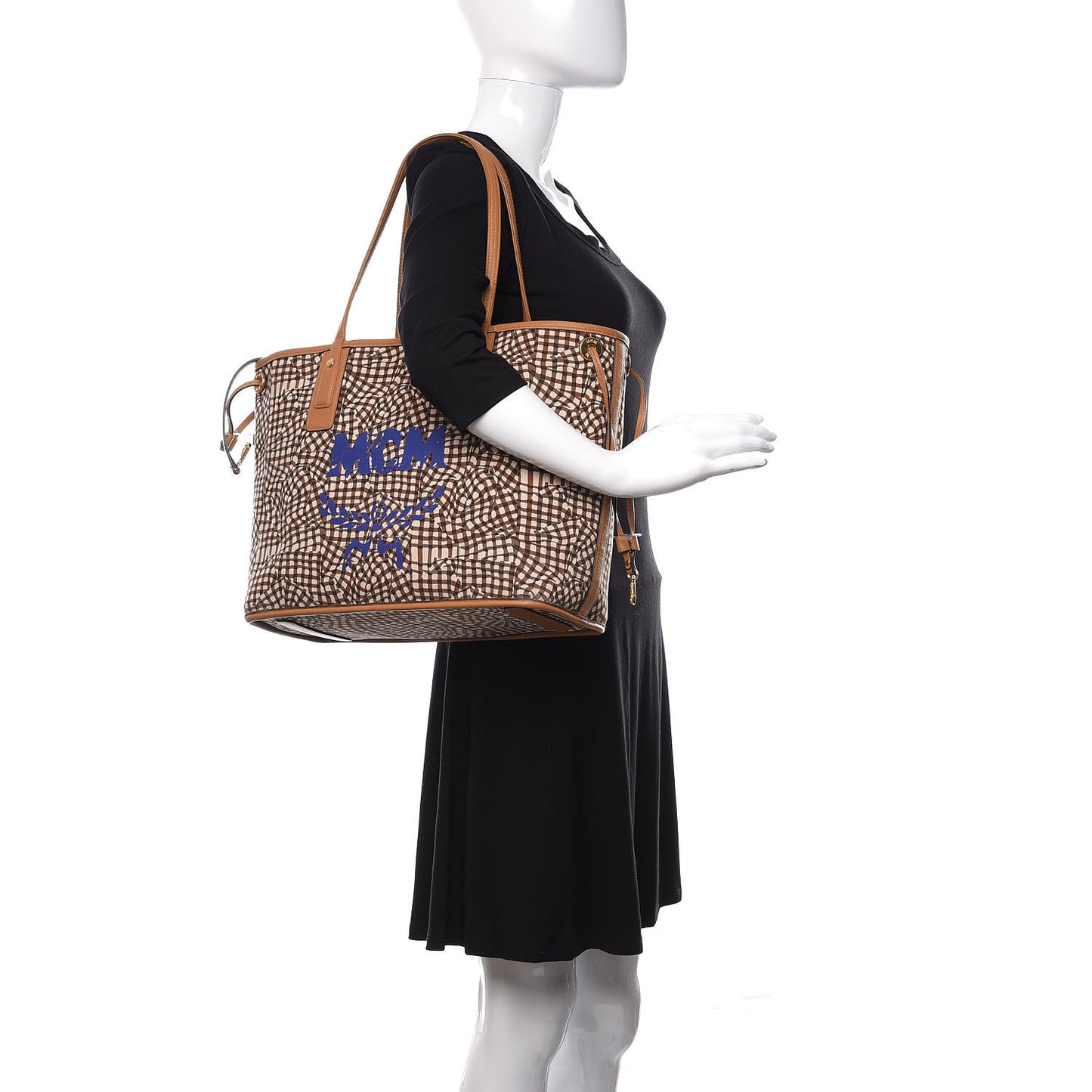 Visetos Medium Liz Reversible Shopper Tote Cognac