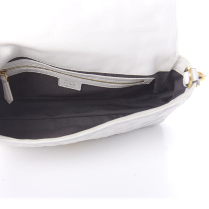 Fendi Nappa FF 1974 Embossed Baguette White 5 of 9