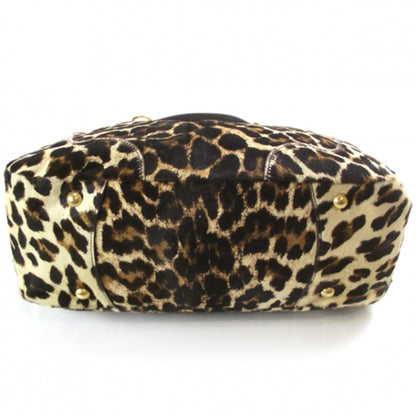 Prada Calf Hair Leopard Print Shoulder Bag Avorio 4 of 11