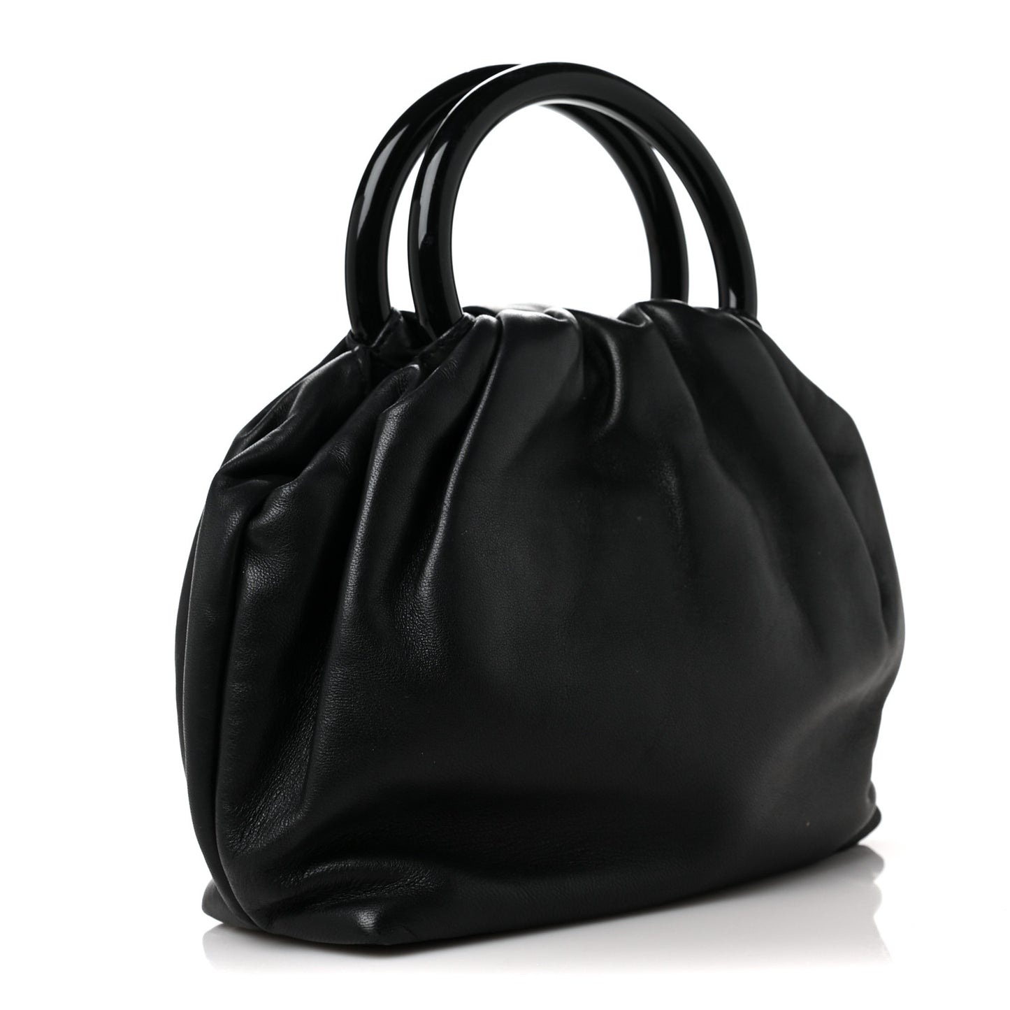 Lambskin Camellia Handbag Black