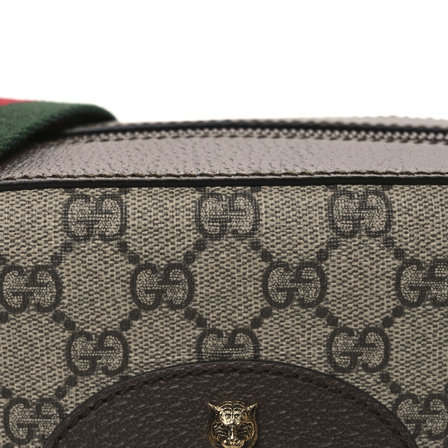 Gucci GG Supreme Monogram Web Neo Vintage Shoulder Bag Beige New Acero Crop 8 of 10