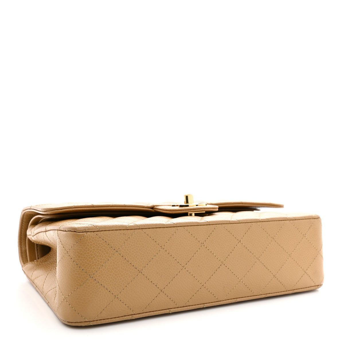 Chanel Caviar Quilted Medium Double Flap Beige 4 of 11