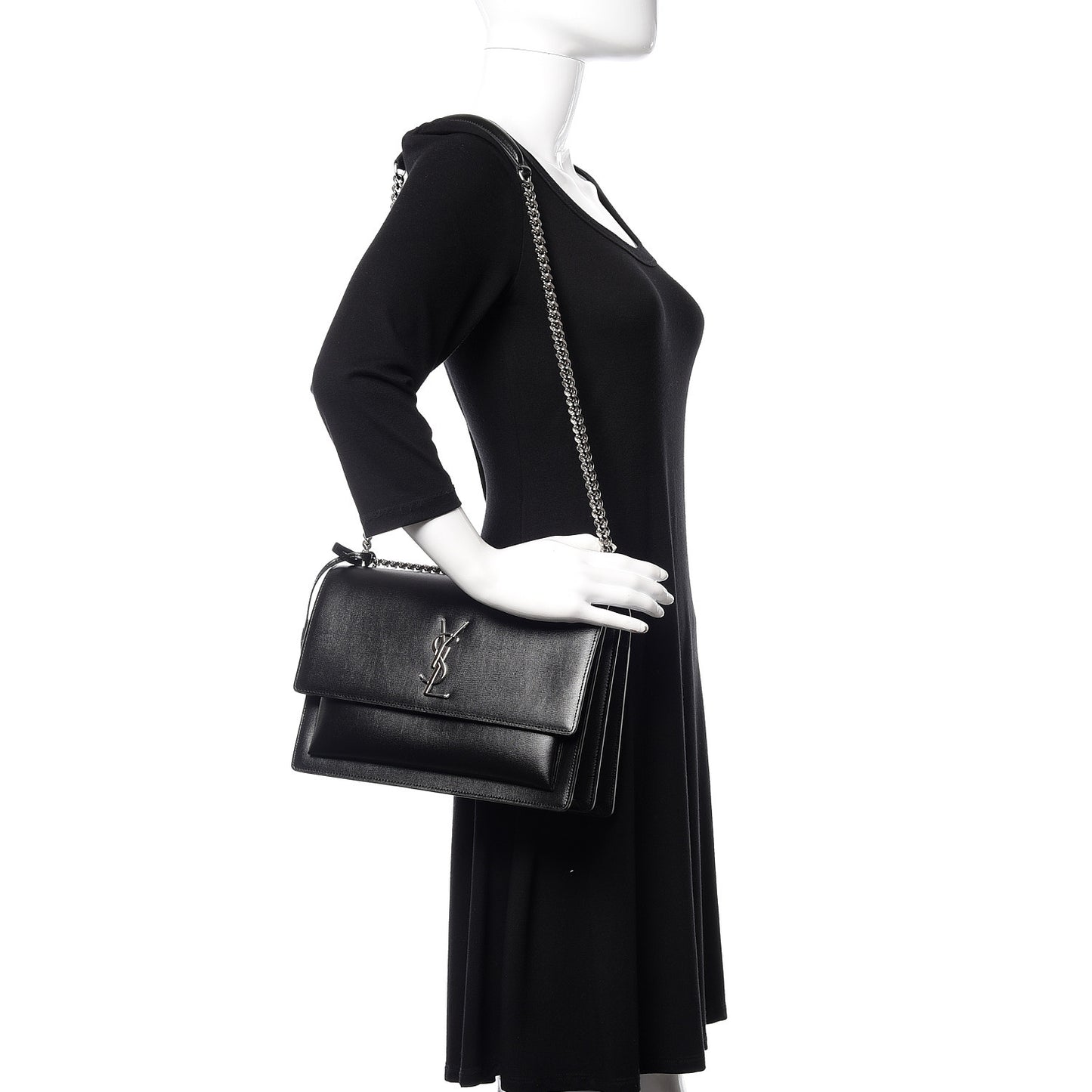 Calfskin Large Monogram Sunset Black