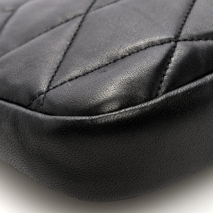 Saint Laurent Lambskin Quilted Monogram Sade Hobo Black 8 of 9
