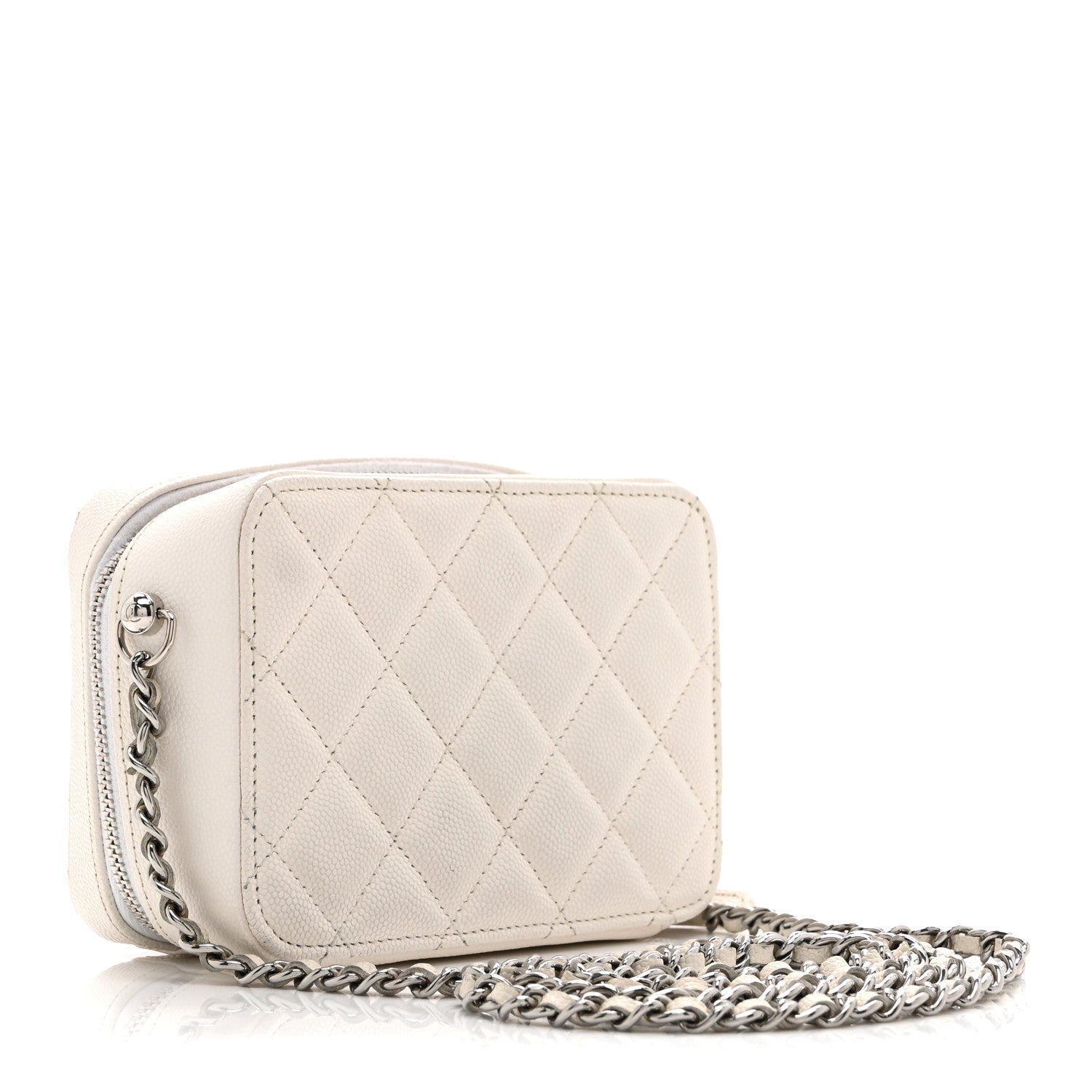 Chanel Caviar Quilted Camera Bag White 3 of 14
