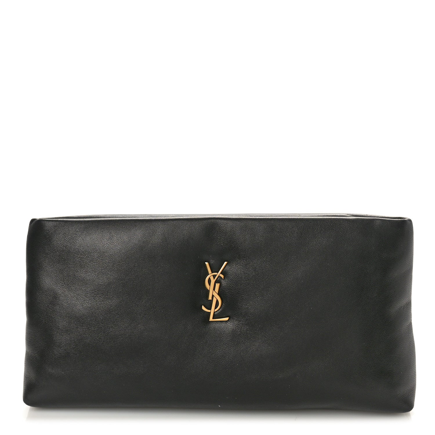 Saint Laurent Lambskin Long Calypso Pouch Black 1 of 7