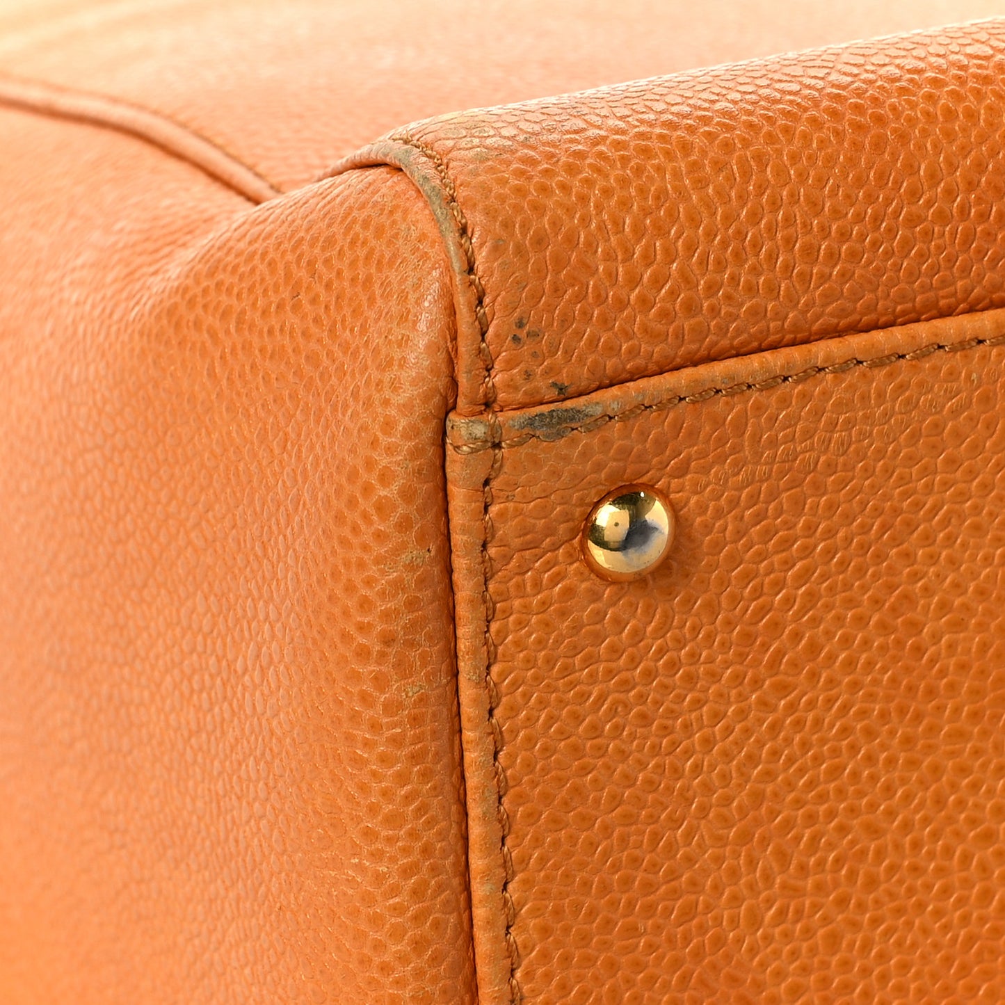Caviar Large CC Shoulder Bag Orange