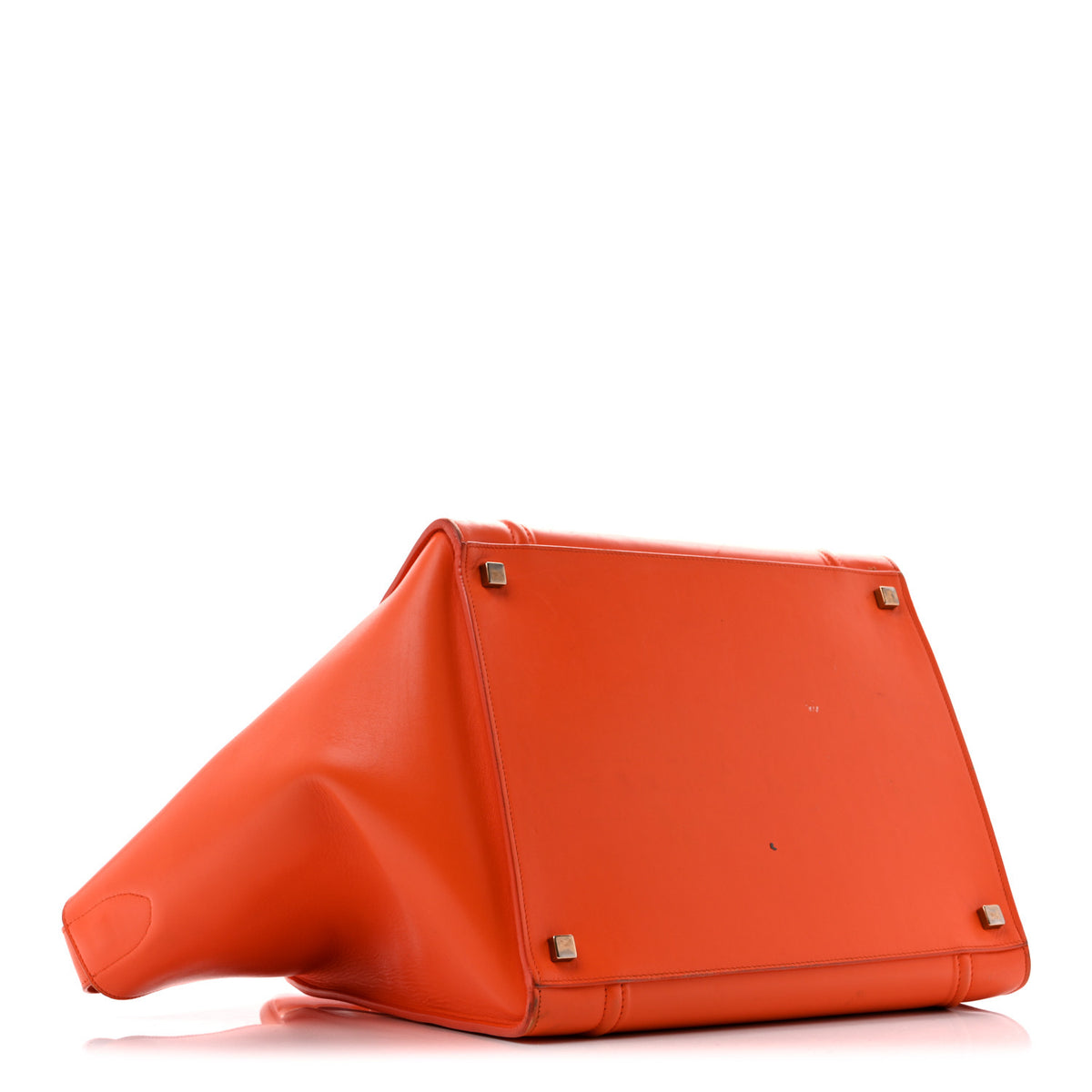 Celine Supple Calfskin Medium Phantom Luggage Orange 4 of 15