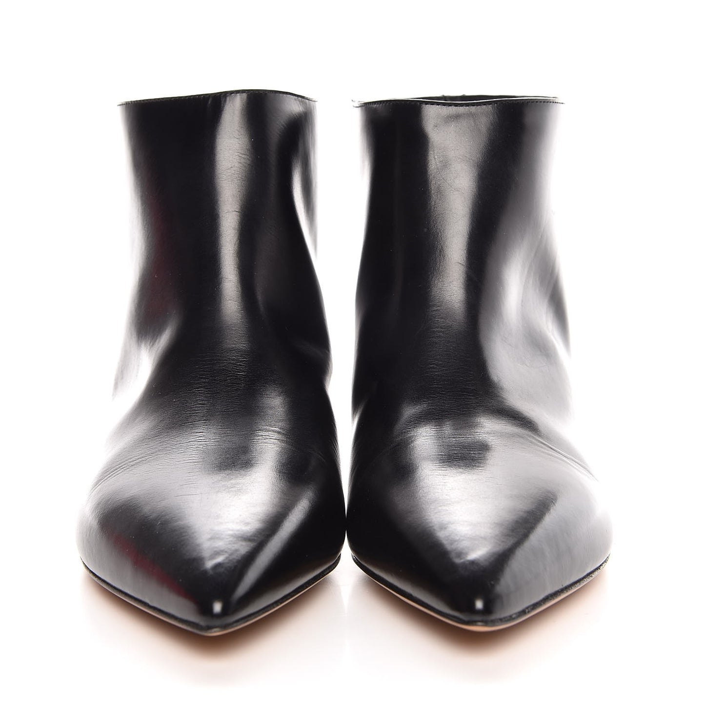 Calfskin Pointed Toe Ankle BBoots 40 Black