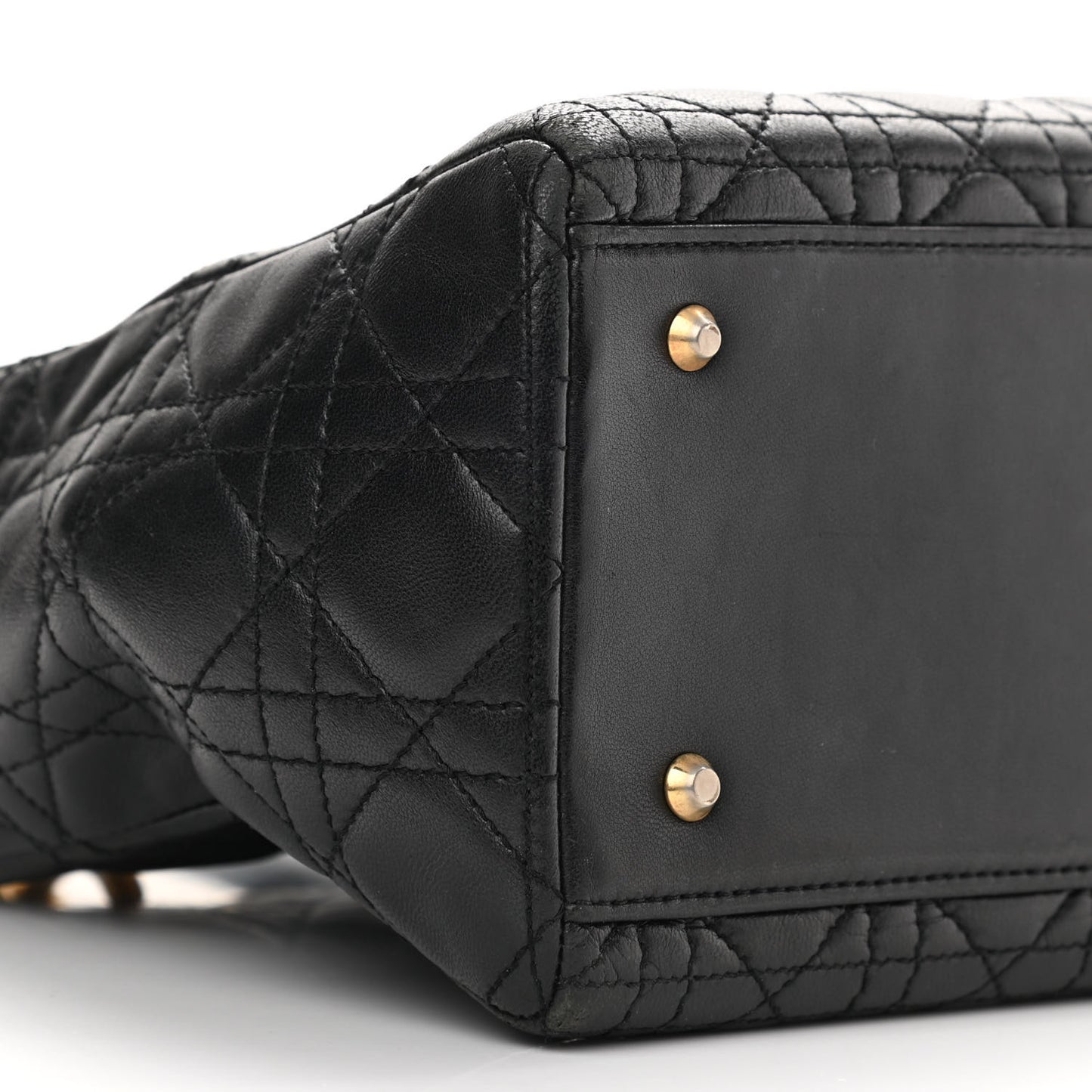 Lambskin Cannage Medium Lady Dior Black