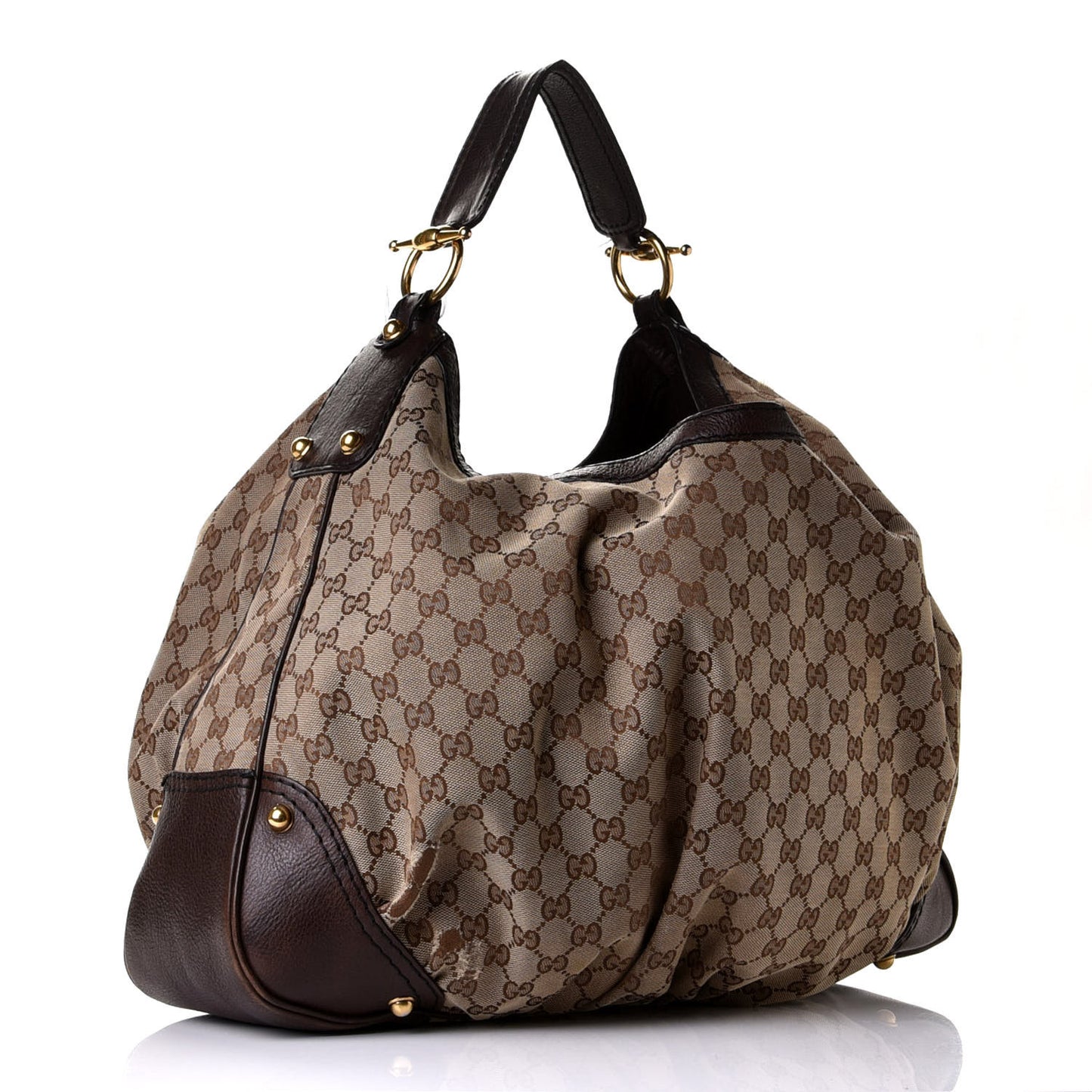 Monogram Large Jockey Hobo Dark Brown