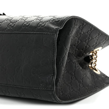 Gucci Guccissima Large Emily Chain Shoulder Bag Black 10 of 10