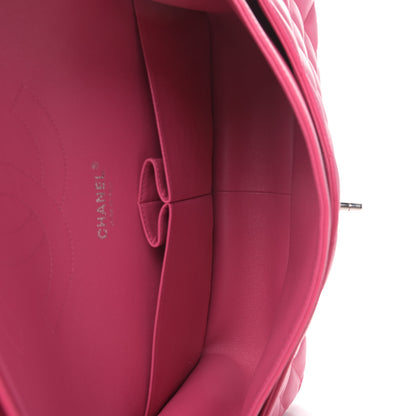 Chanel Lambskin Quilted Jumbo Double Flap Dark Pink 4 of 4