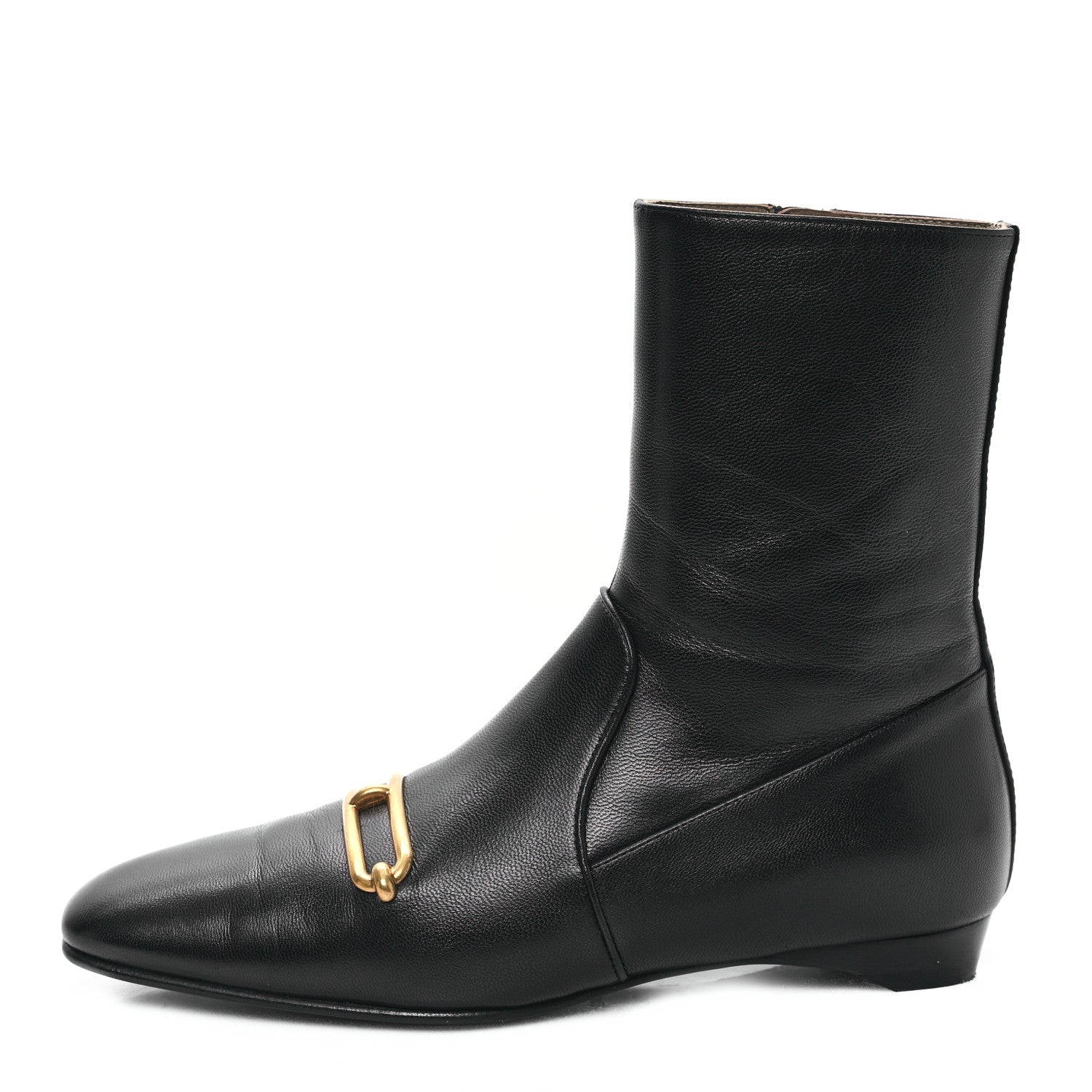 Hermes Goatskin Dora Ankle Boots 36 Black 1 of 9