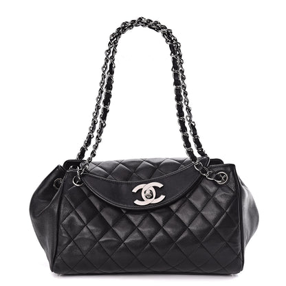 Chanel Lambskin Medium Single Accordion Flap Black 1 of 11
