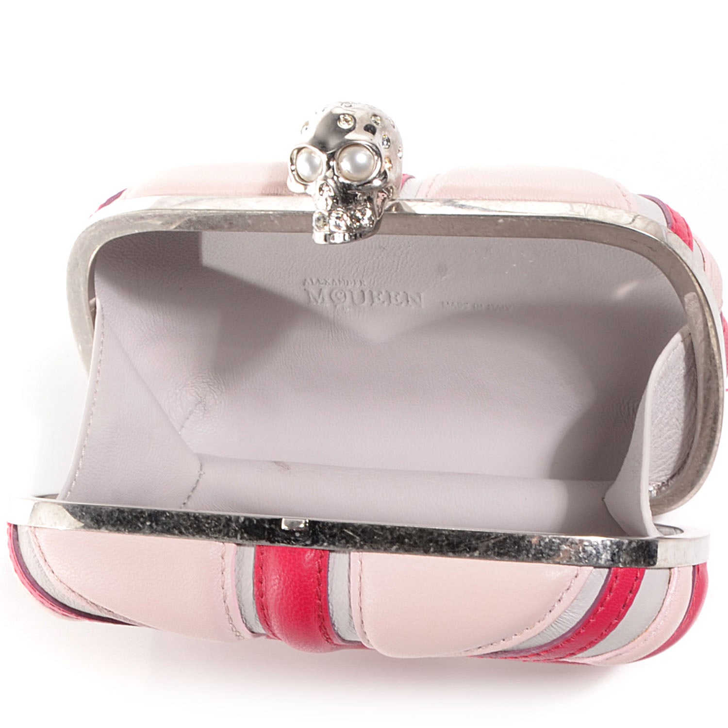 Alexander McQueen Leather Britannia Box Clutch Ice Pink 7 of 7
