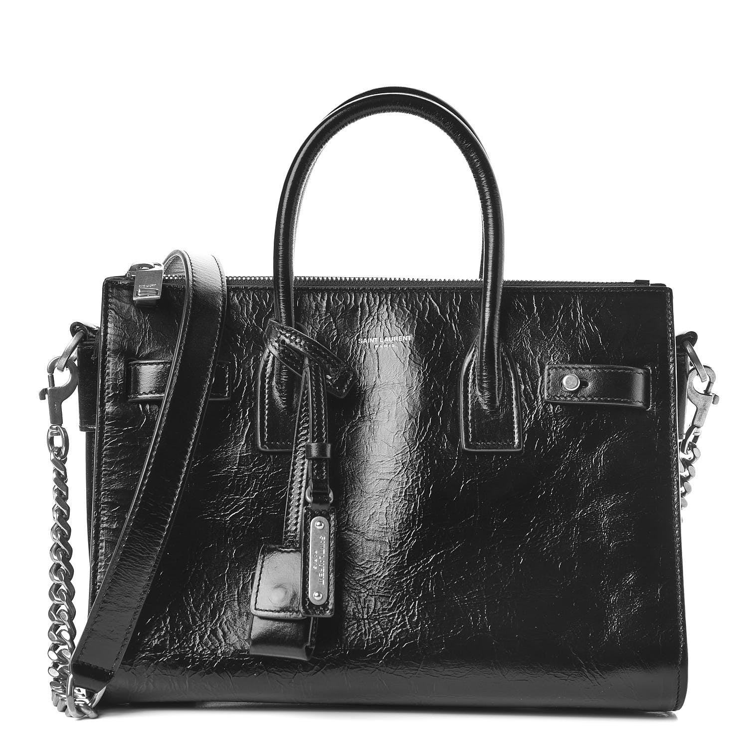 Saint Laurent Glace Calfskin Baby Souple Sac De Jour Black 1 of 11