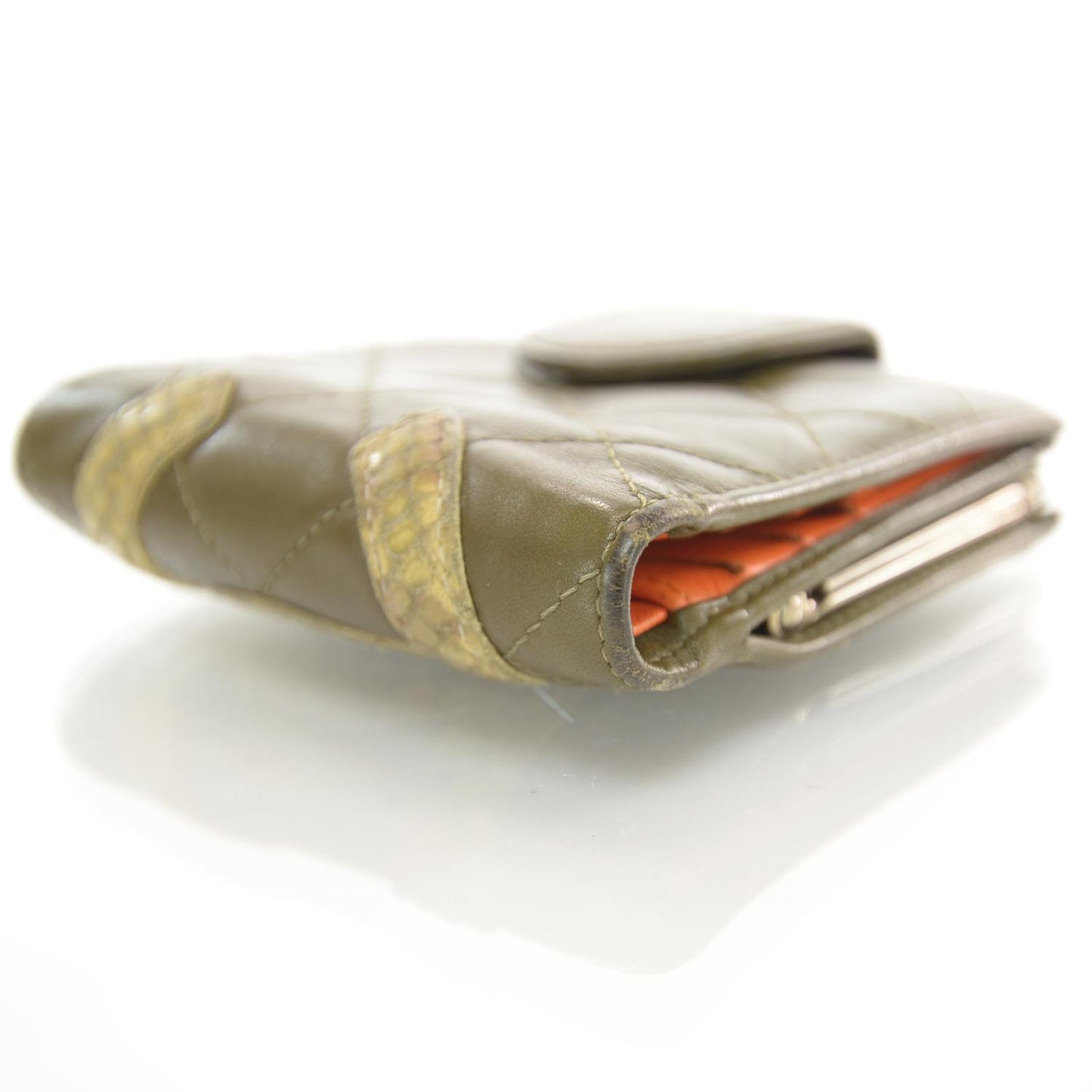 Python Cambon Compact Wallet Olive