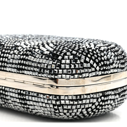 Alexander McQueen Crystal Knuckle Clutch Charm Silver Black Silver 10 of 10