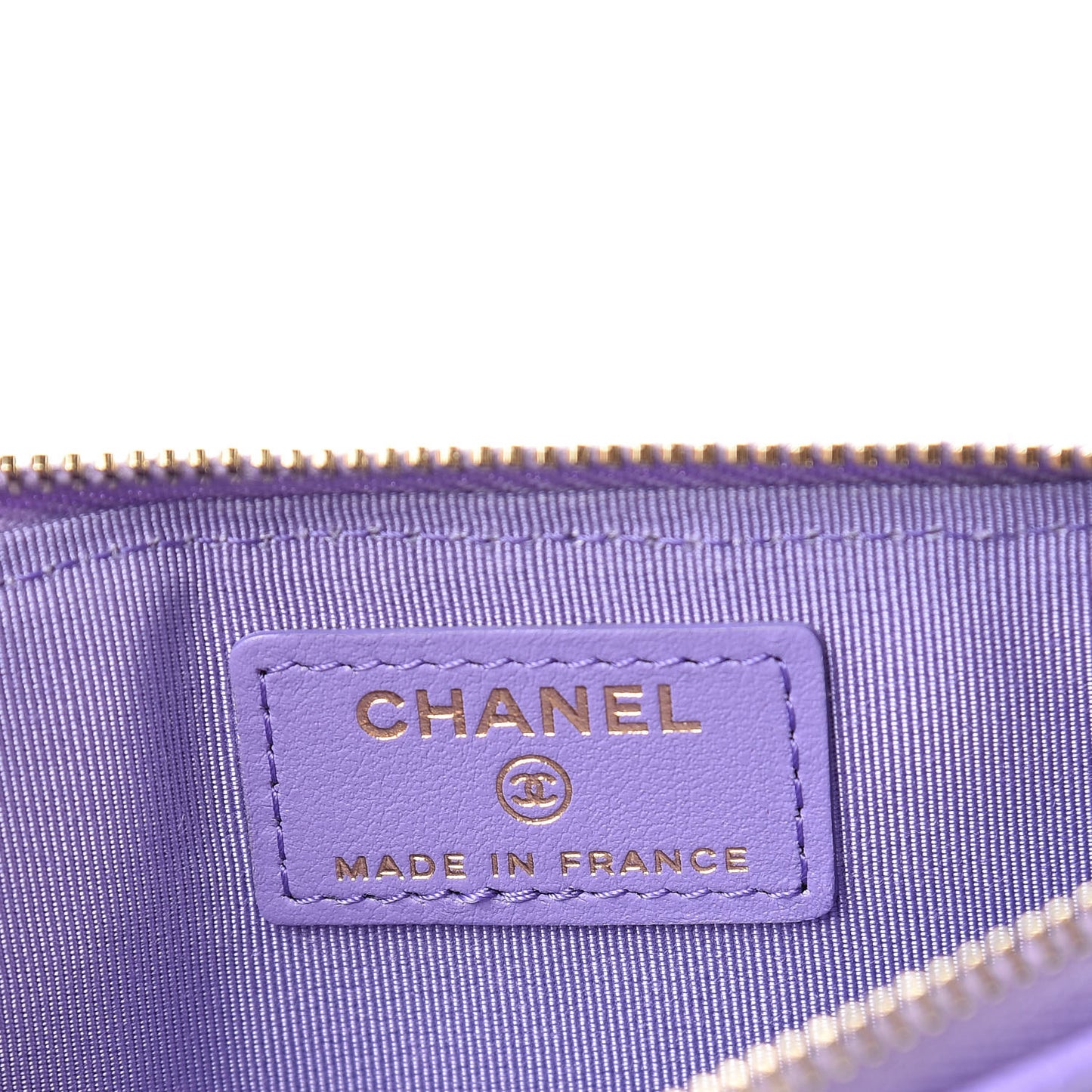 Caviar Quilted Classic Flat Wallet Pouch Purple