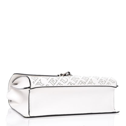 Burberry Calfskin Perforated Small Macken Crossbody Bag White 4 of 11