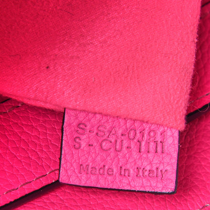 Celine Drummed Calfskin Mini Luggage Fluo Pink 7 of 10