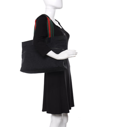 Gucci Monogram Web Large Diaper Tote Black 2 of 13