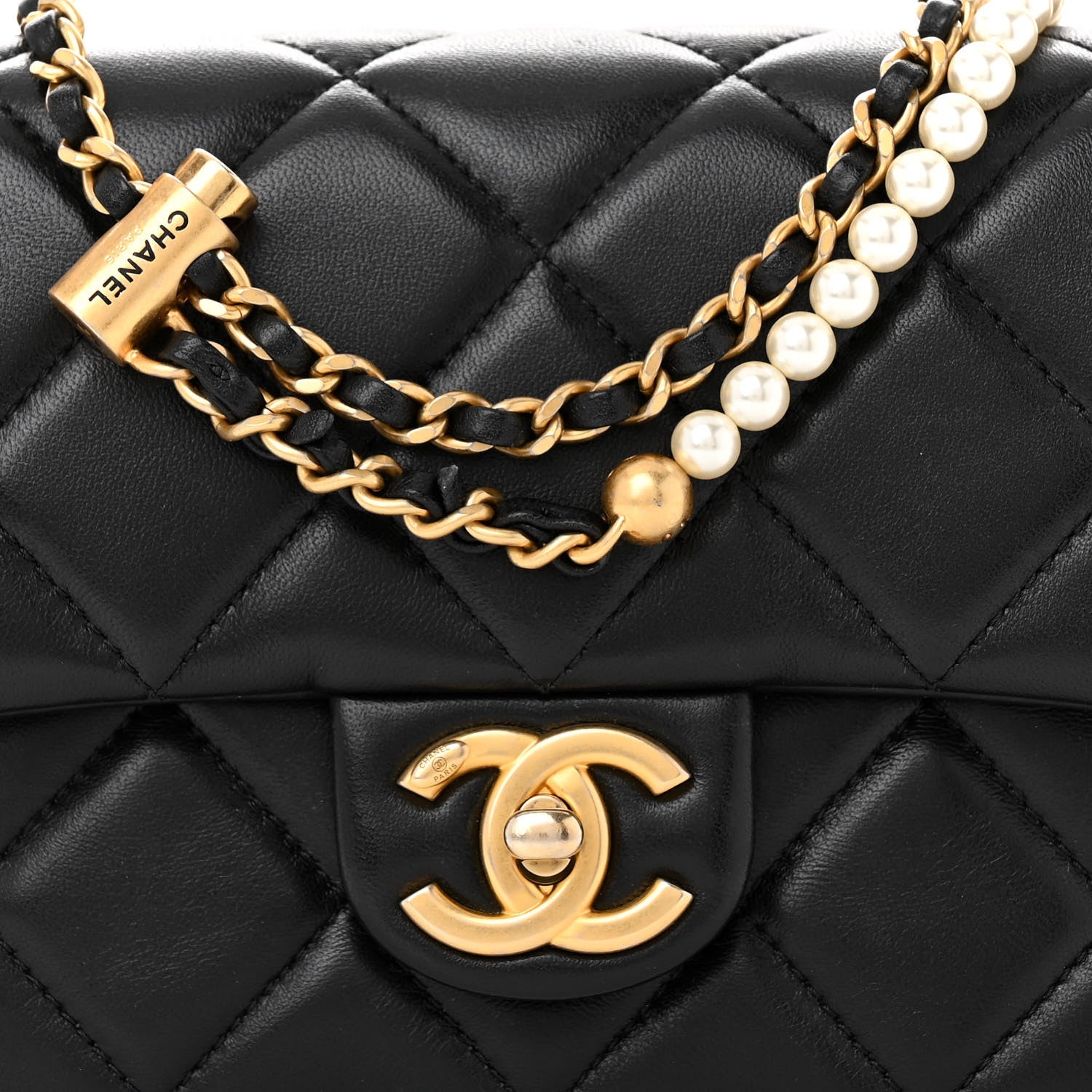 Chanel Lambskin Quilted Mini My Perfect Flap Black 9 of 11