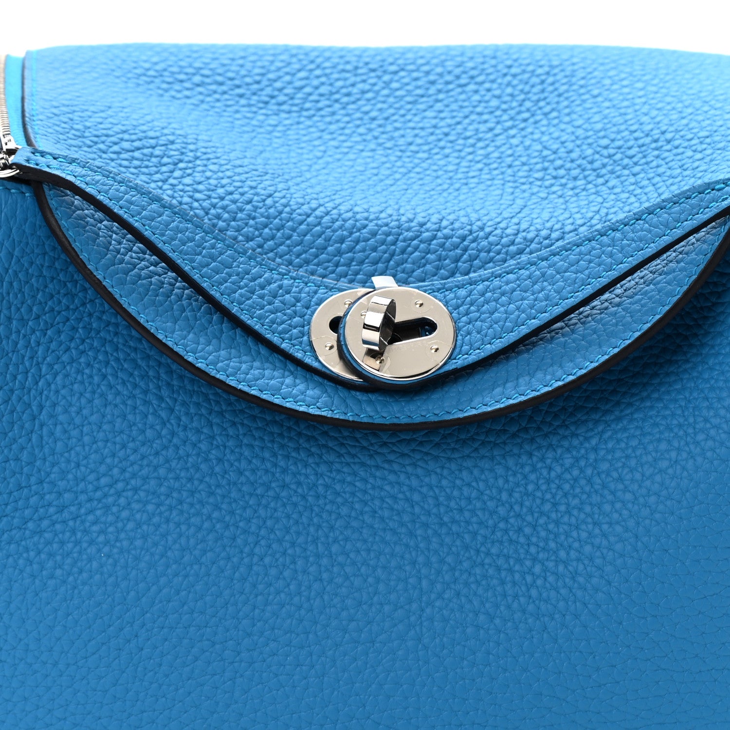Hermes Taurillon Clemence Lindy 26 Bleu Frida 7 of 9