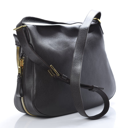 Tom Ford Pebbled Calfskin Large Jennifer Dark Brown 3 of 15