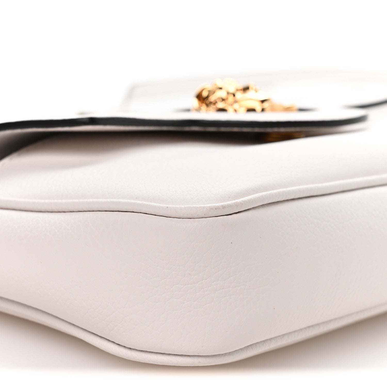 Versace Grained Calfskin La Medusa Mini Crossbody Bag White 8 of 9