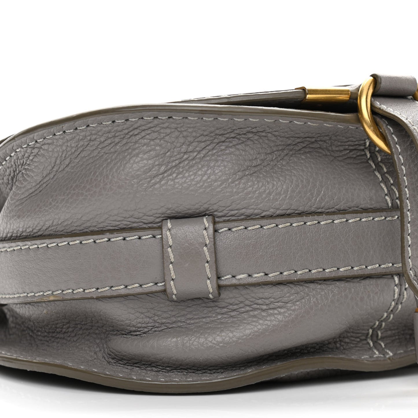 Calfskin Mini Marcie Round Crossbody Bag Cashmere Grey