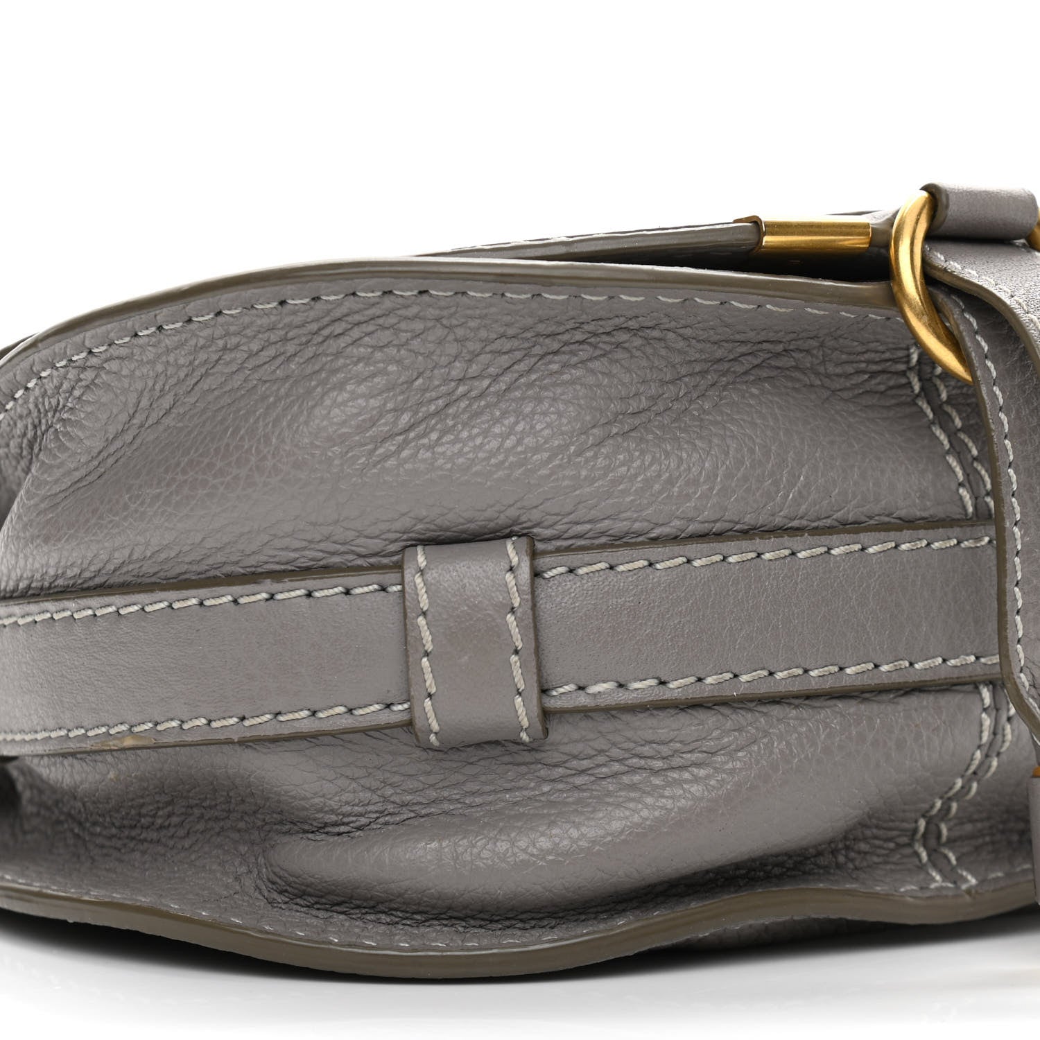 Chloe Calfskin Mini Marcie Round Crossbody Bag Cashmere Grey 9 of 10