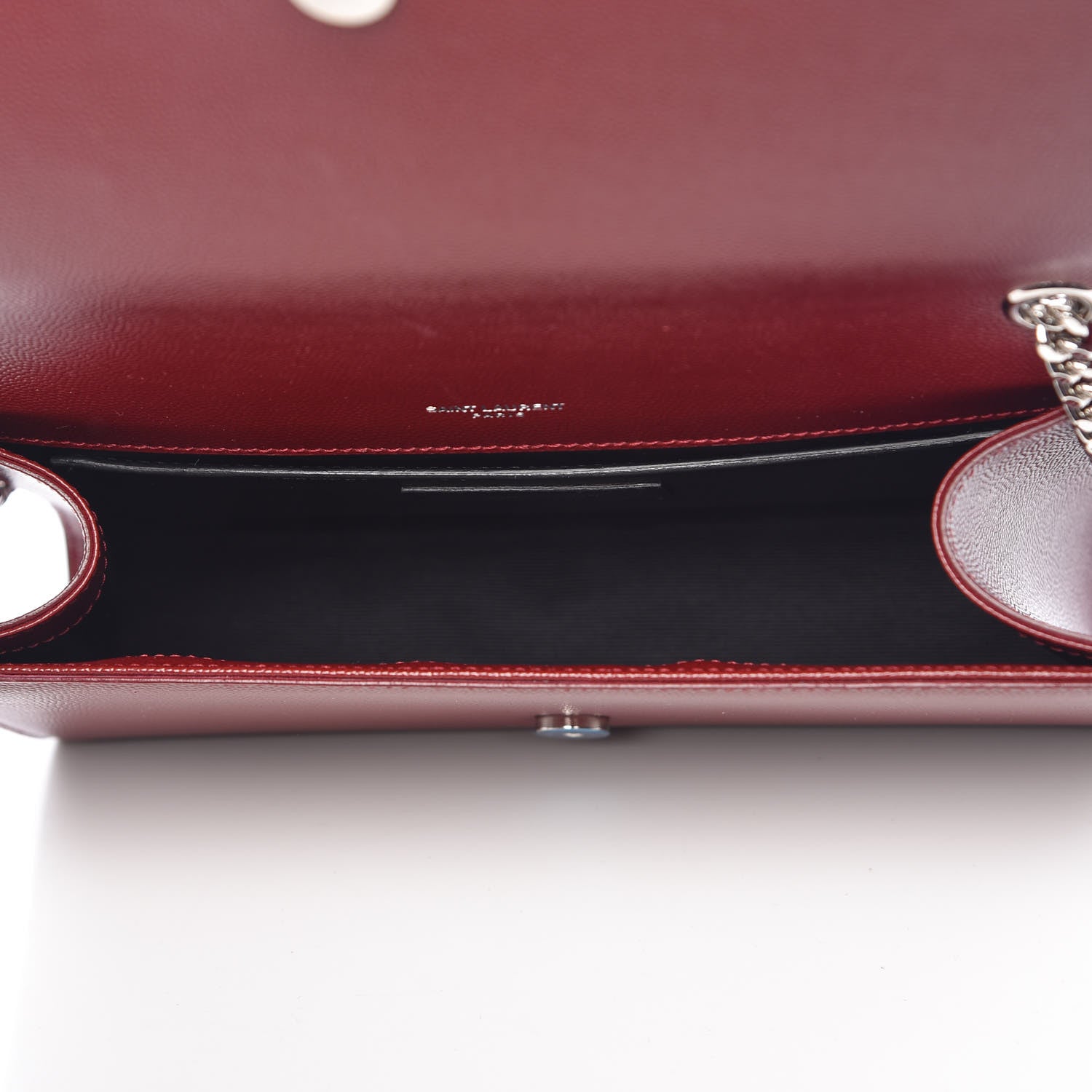 Saint Laurent Grain De Poudre Medium Monogram Kate Satchel Dark Red 5 of 10