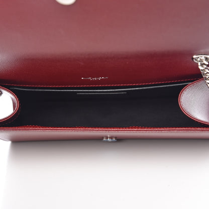 Saint Laurent Grain De Poudre Medium Monogram Kate Satchel Dark Red 5 of 10