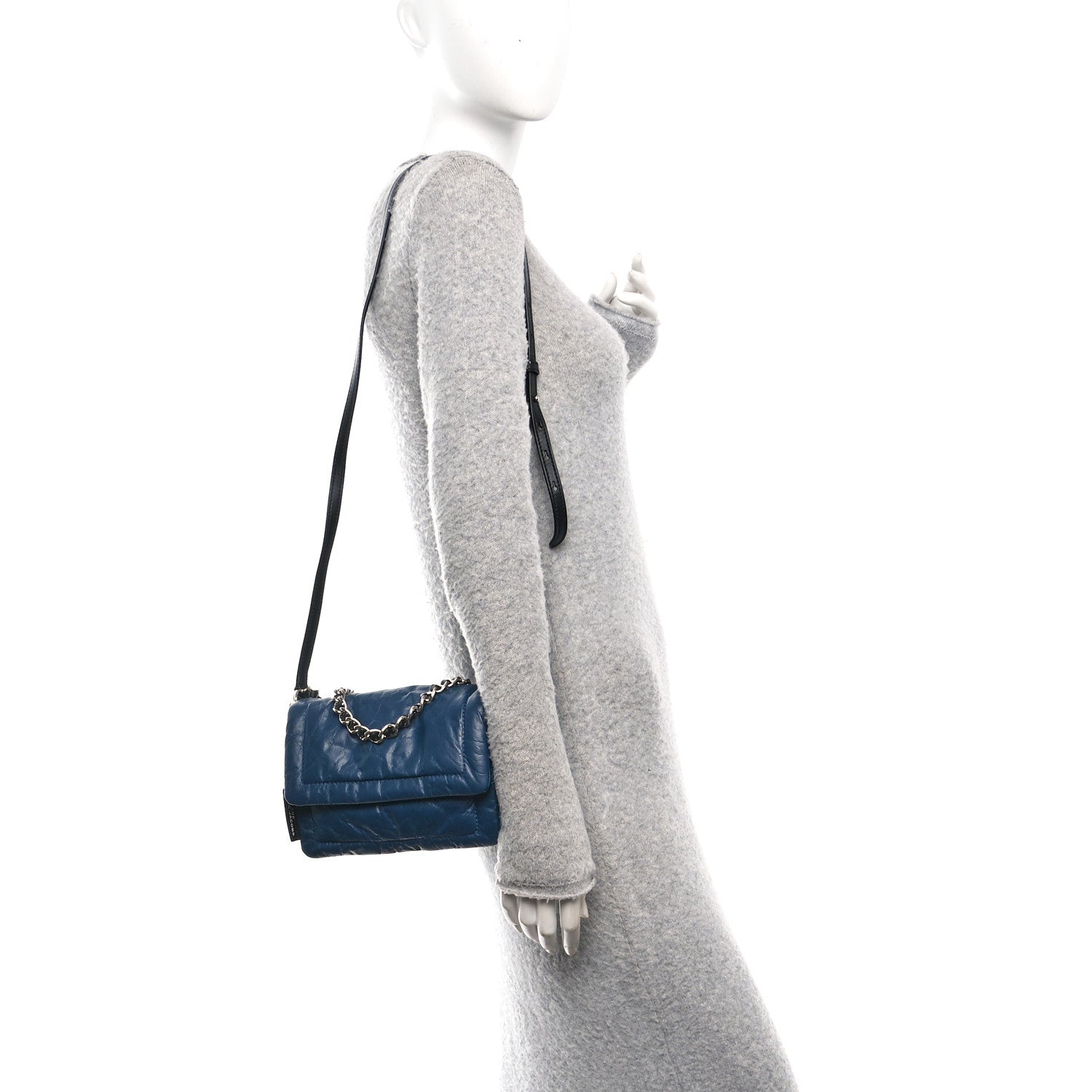 Marc Jacobs Lambskin The Pillow Bag Blue Sea 2 of 10