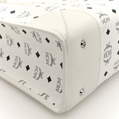 MCM Visetos Large Munchen Tote White 9 of 10
