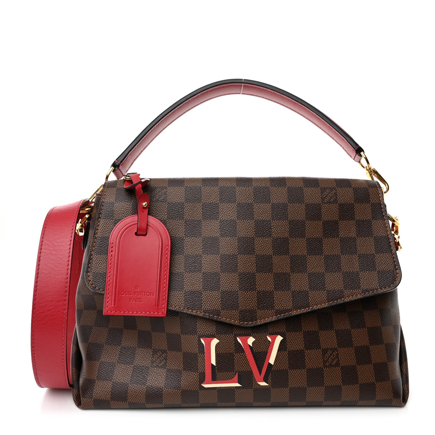 Louis Vuitton Damier Ebene Beaubourg MM Scarlet 1 of 11