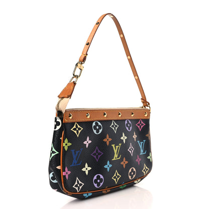 Louis Vuitton Monogram Multicolor Pochette Accessories Black 3 of 8