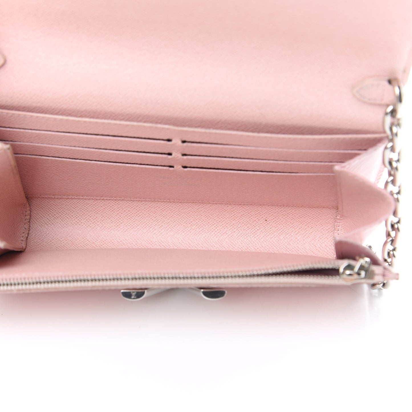 Epi Twist Chain Wallet Rose Ballerine